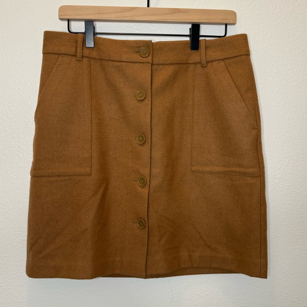 Brown Eddie Bauer Button Up Skirt Size 6